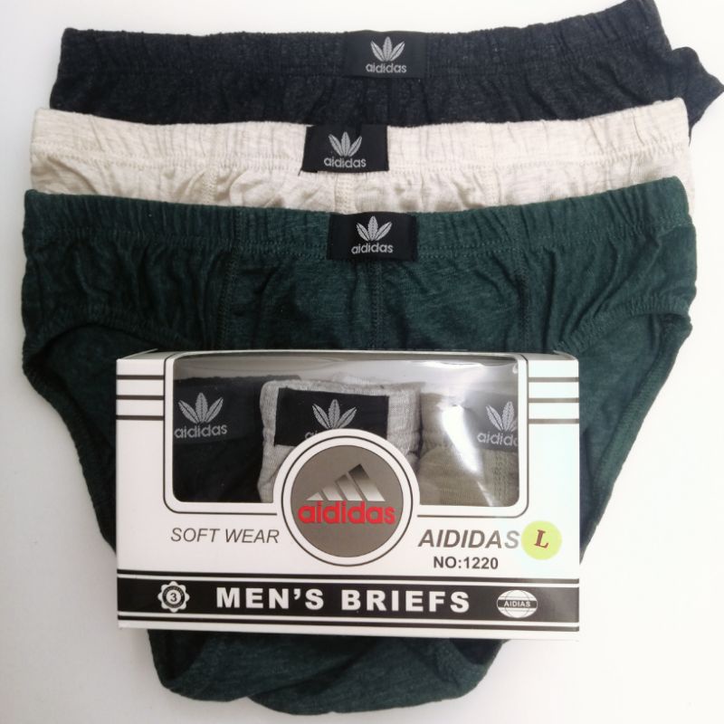 【YUENI】 3Pcs/Box Aididas Men Briefs Sport Underwear Spender Men's Underwear