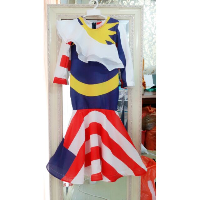 Baju Jalur Gemilang Kanak Kanak Perempuan Lazada