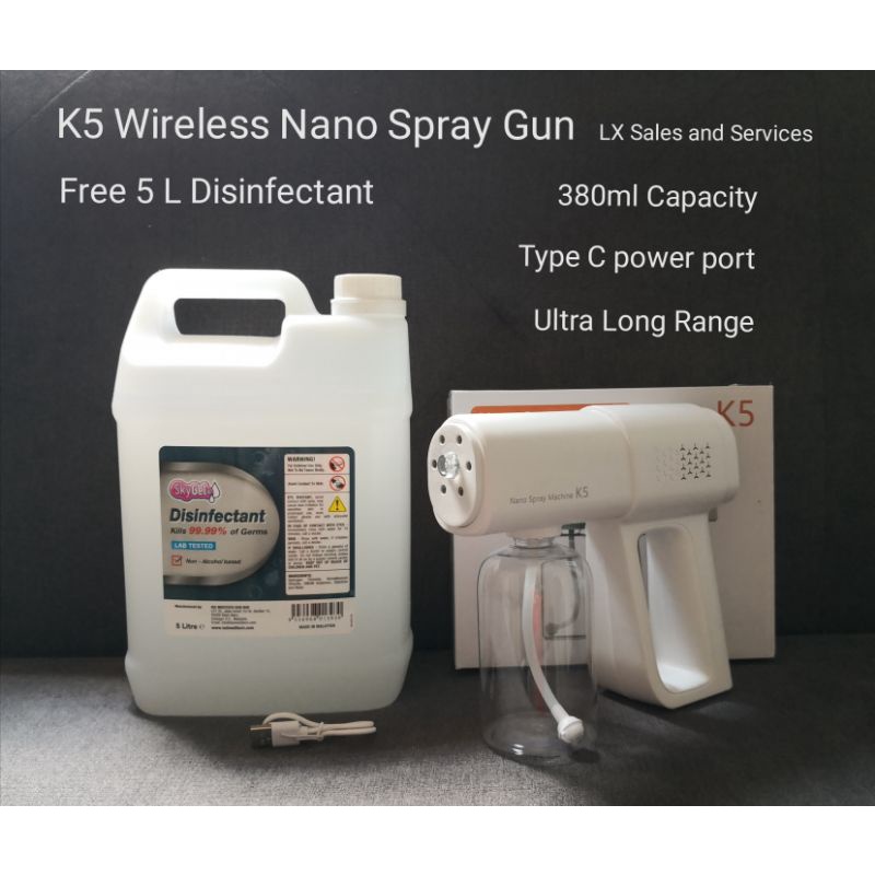 K5 Nano Spray Gun 380ml + Surface Disinfectant 5L Shopee Malaysia