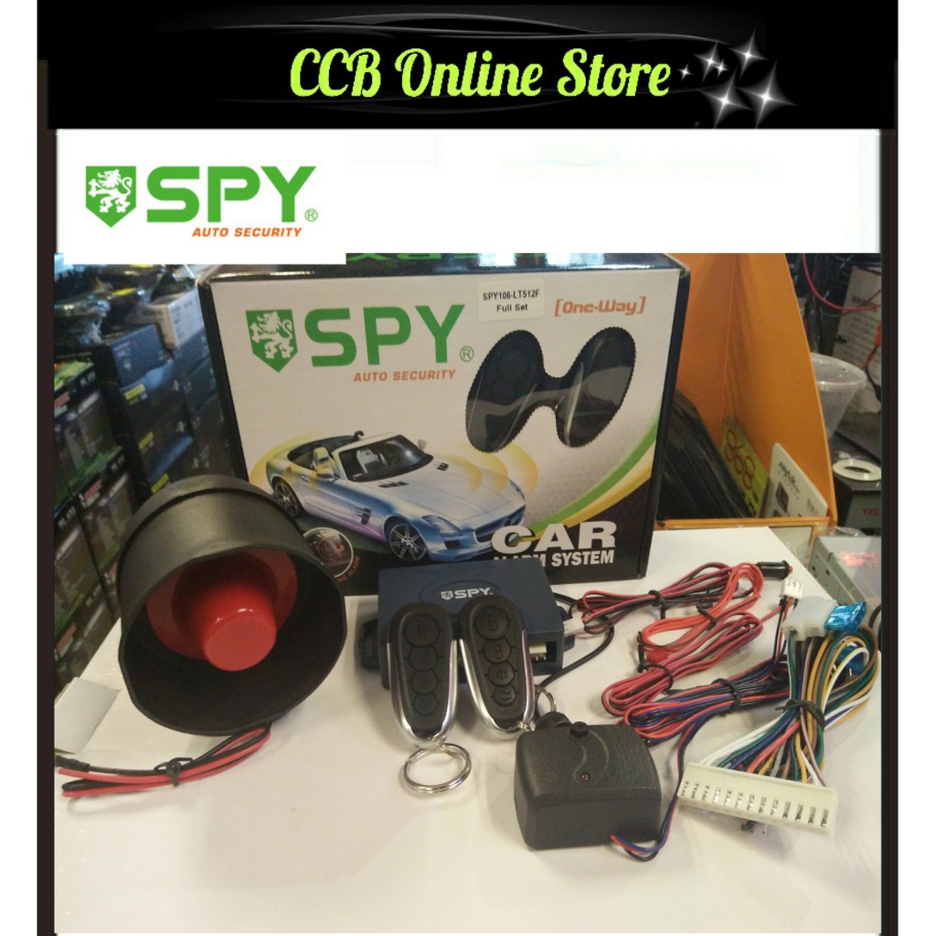 SPY Oneway Auto Security Car Alarm System SPY106LT512F Full Set