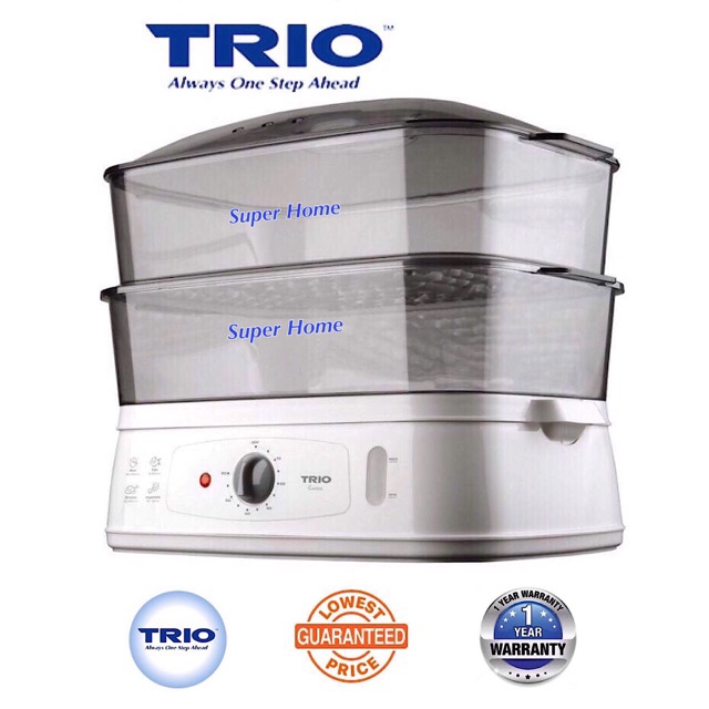 Trio Food Steamer Tfs 18 2 Tier Food Steamer Tfs18 White 10l 10l Shopee Malaysia