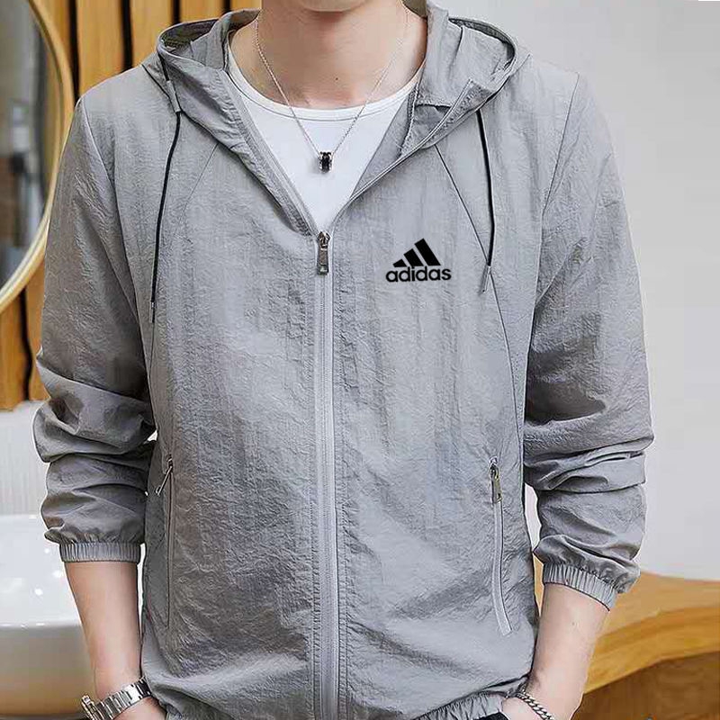 adidas denim hooded jacket