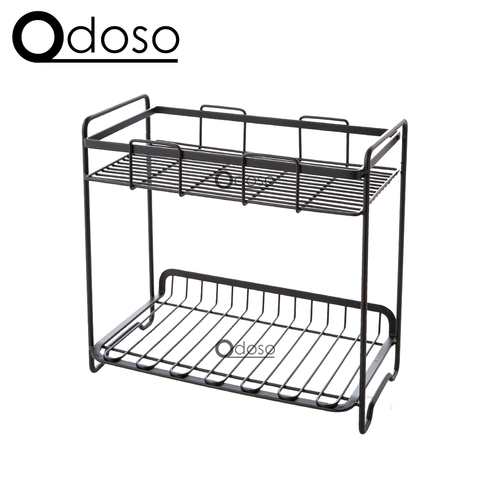 Odoso Kr028 2 Layers Stainless Steel Black Storage Racks Kitchen