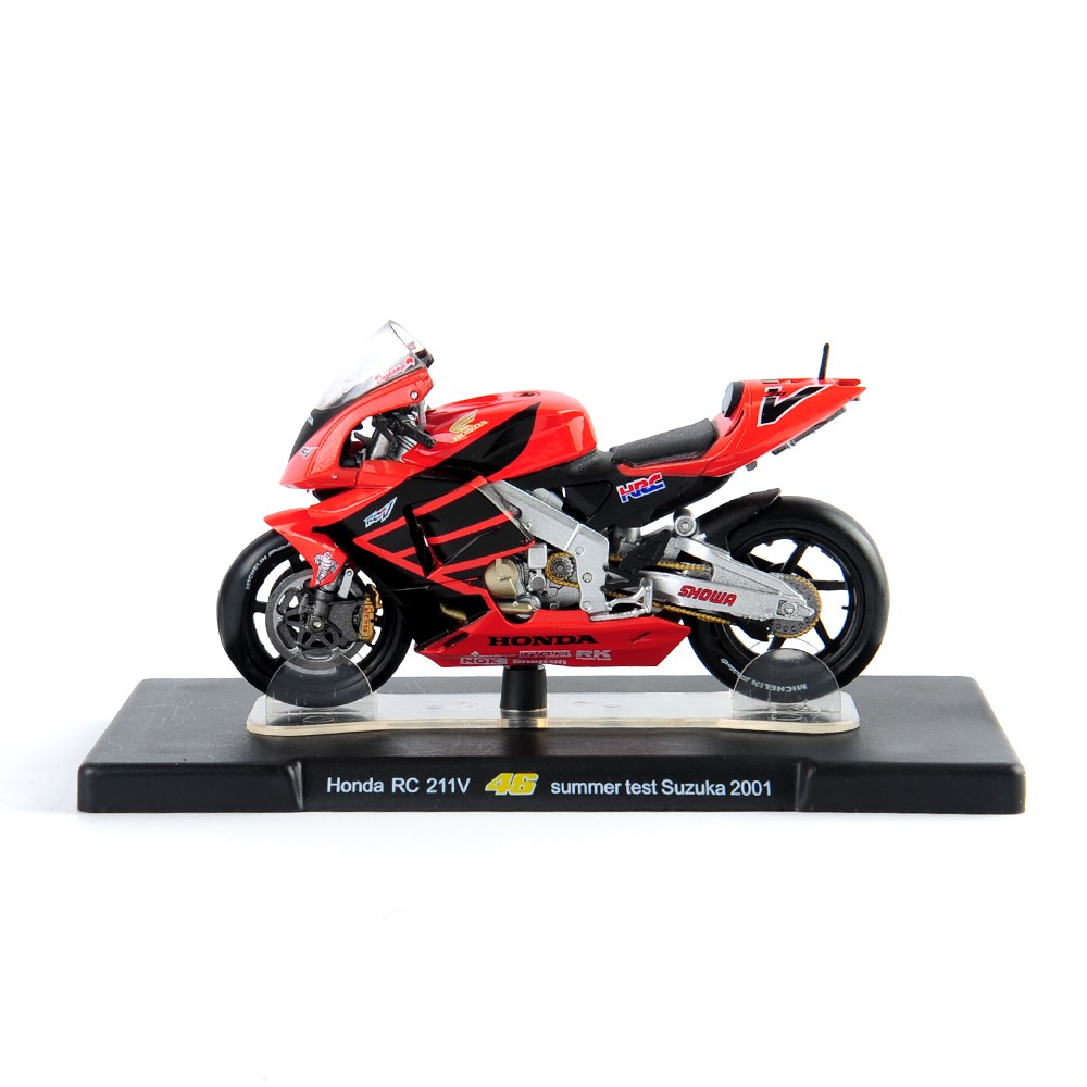 1/18 Honda RC211V Suzuka 2001 Motorcycle VALENTINO ROSSI 46# Diecast Racing Moto 
