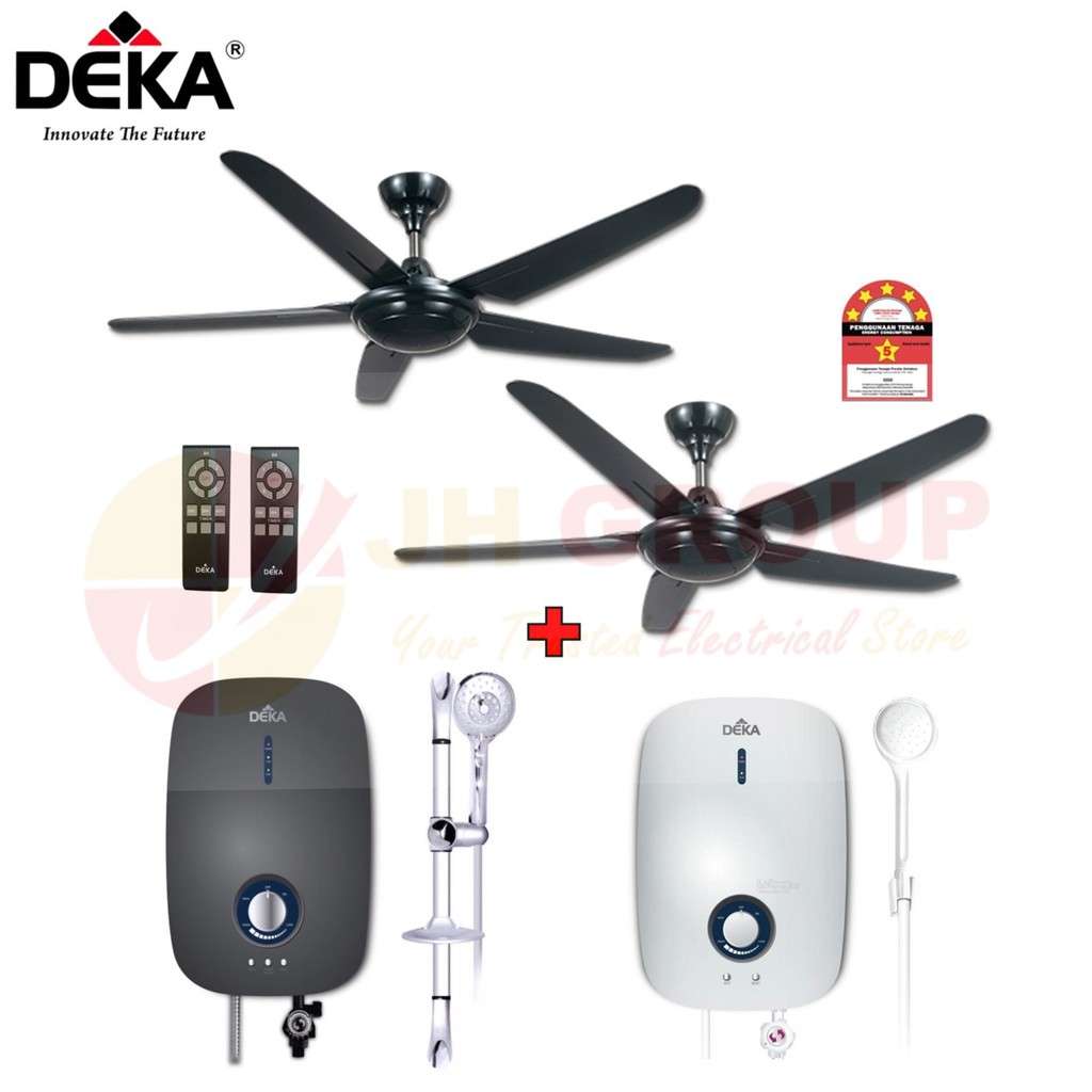 Combo Deal Deka K9 56 5 Blades Ceiling Fan Water Heater D50 E800 Dg