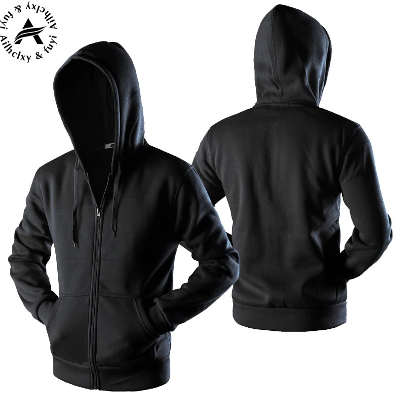 mens black hoodie zip