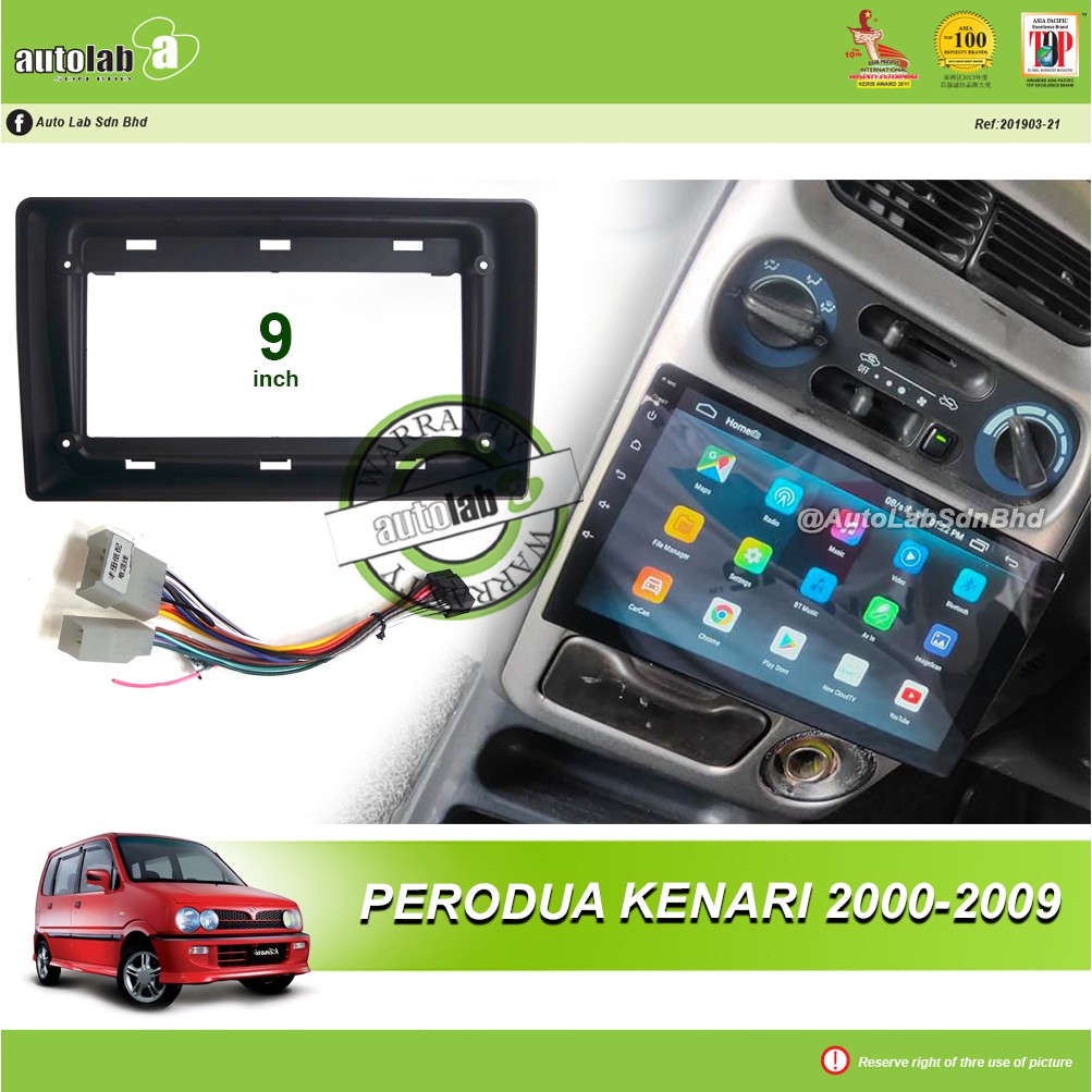 Android Player Casing 9" Perodua Kenari 2000-2009 (with Socket)