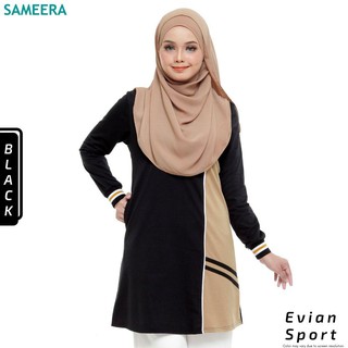 BAJU SUKAN MUSLIMAH TSHIRT COTTON FAMILY SET BLACK HITAM BAJU SUKAN MUSLIMAH TSHIRT COTTON FAMILY SET BLACK HITAM