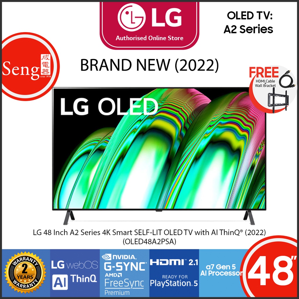 LG 48" OLED A2 Series 4K UHD Smart OLED TV with AIThinQ OLED48A2PSA