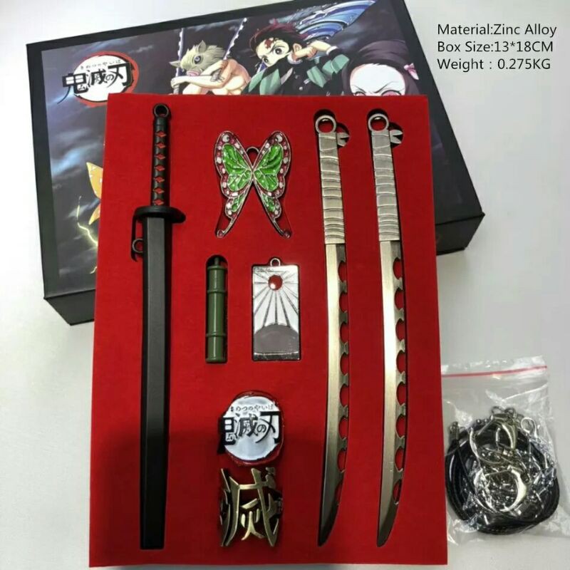 Demon Slayer Sword Keychain Action Figures Toys Ghost Blade Anime Kimetsu No Yaiba Tanjirou Nezuko Weapon Cosplay Shopee Malaysia