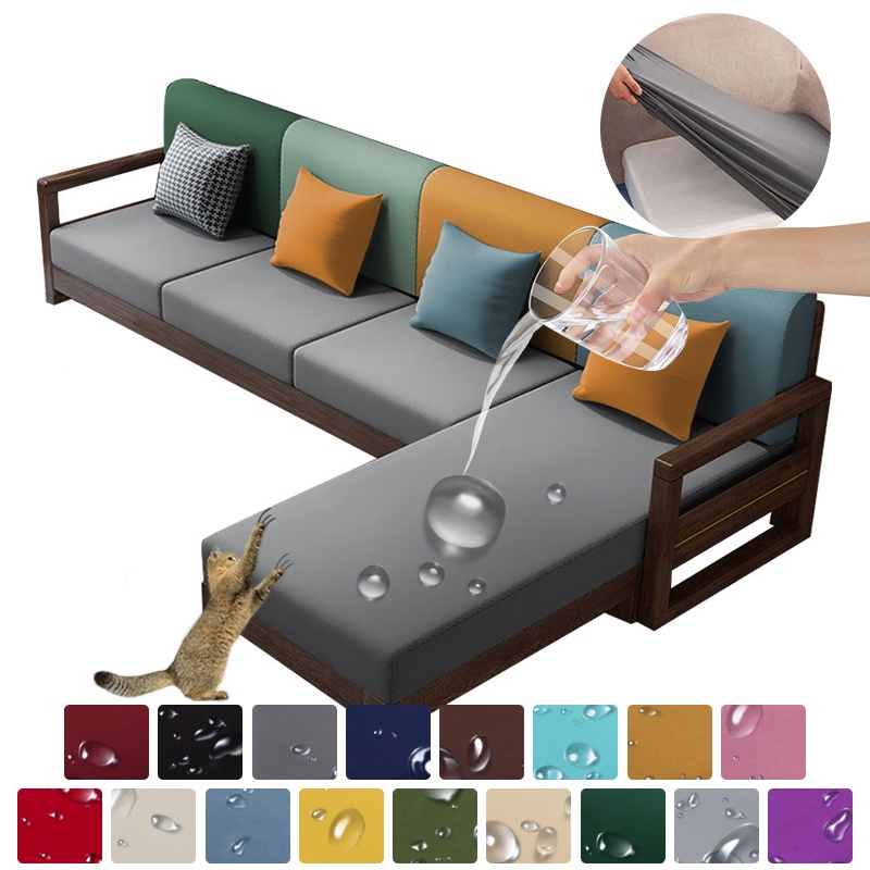 Waterproof Sofa Seat Cushion Cover Elastic Protector Covers Washable