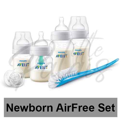 Philips Avent ANTI-COLIC AirFree CLASSIC Newborn Starter Gift Set Bottle Soother Brush Botol Susu Air Free Set Hadiah