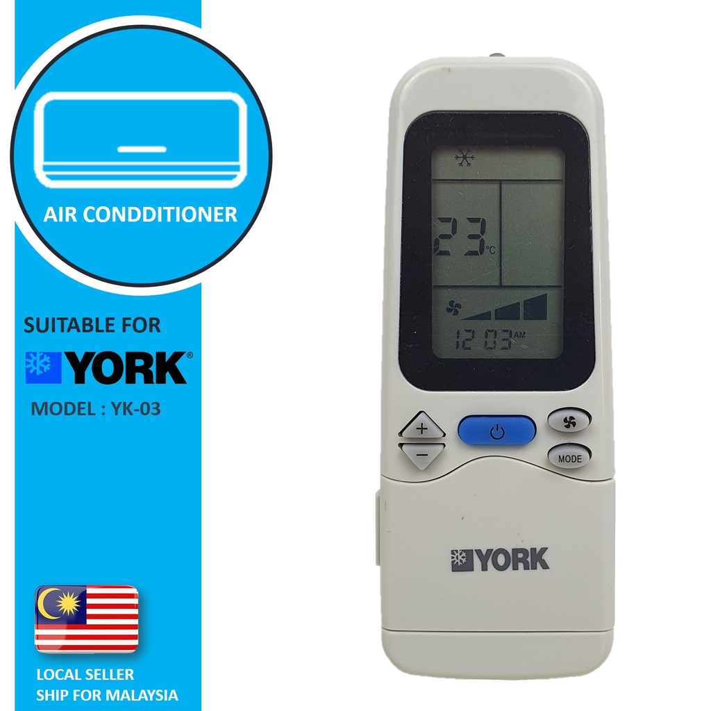 YORK AIR CONDITIONER REMOTE CONTROL (YK03) Shopee Malaysia