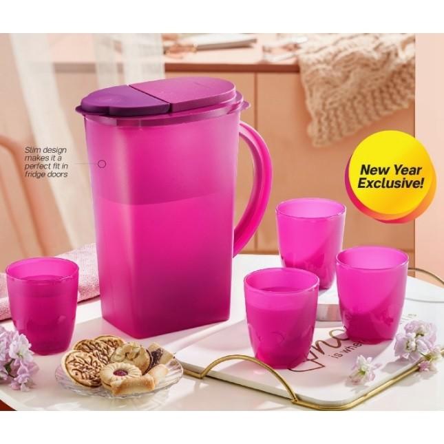 Tupperware Camellia Collection Serveware Set / Dining Pitcher 3.7L / Tumblers 275ml