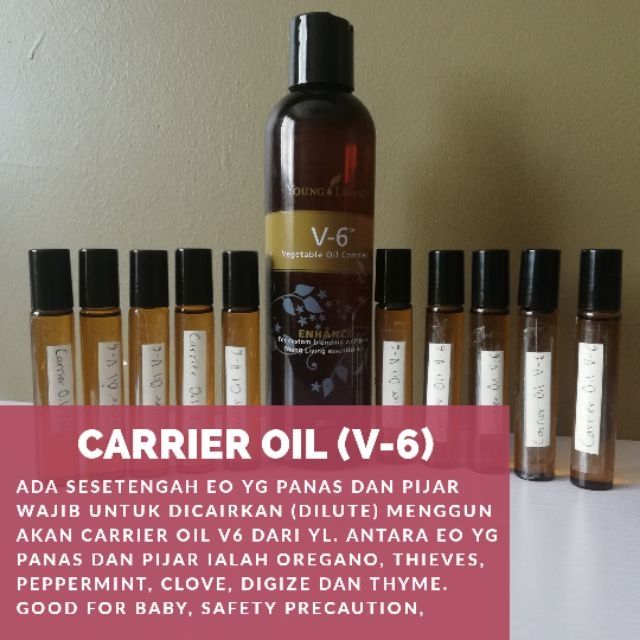 Repack 10ml/50ml/100ml Young Living V6 carrier oil in a roller bottle