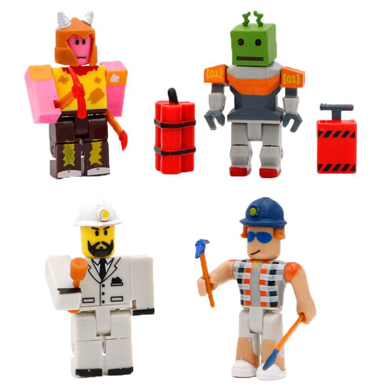 4pcs Roblox Action Figures Cake Topper Roblox Game Character Accessory Toys Gift Shopee Malaysia - 6 pcs set roblox game action figure doll pvc cake toppe