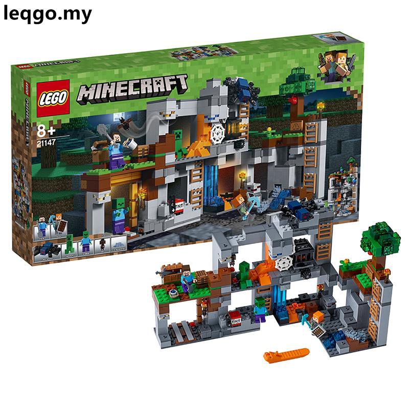 Lego Minecraft Series Rock Bottom Adventure Children Assembled Building Blocks Educational Toy Gift Shopee Malaysia