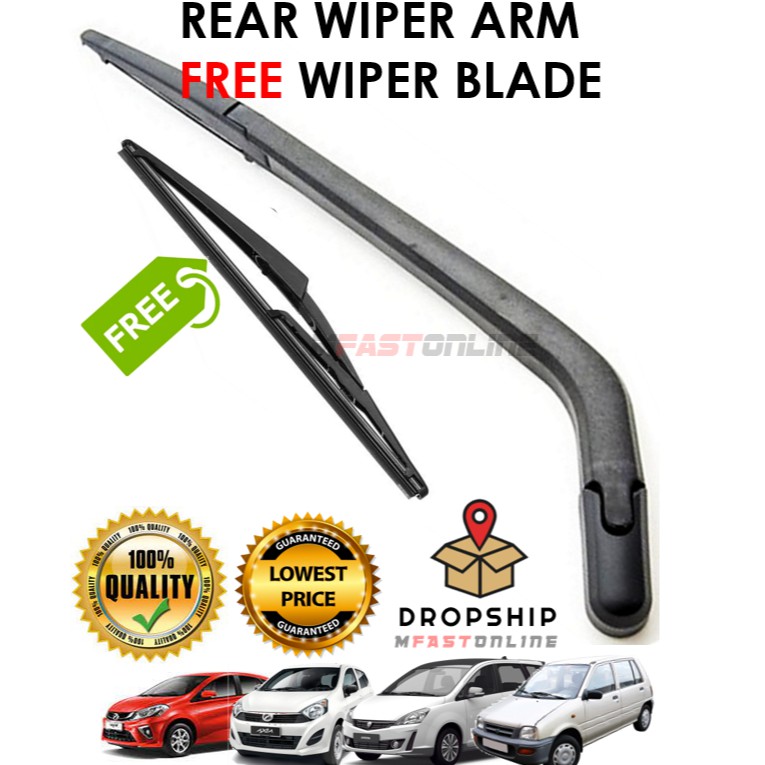 Car Rear Wiper Blade With Arm Rear Wiper Arm For Myvi Viva Kelisa ...