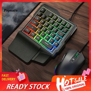 Dn G101 Keyboard One-handed Wired Luminous Phone Gaming Keyboard for Office