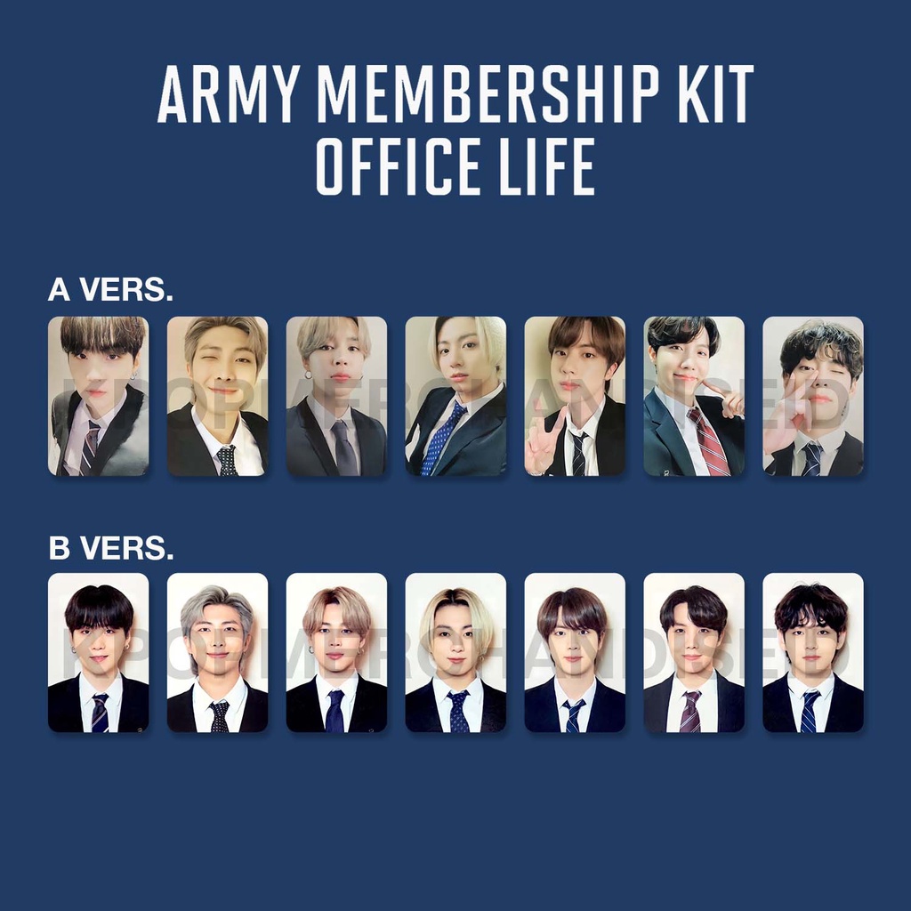 Photocard BTS Unofficial ARMY ZIP OFFICE LIFE Premium Jhope Jin Jungkook  Jimin RM Suga V Taehyung | Shopee Malaysia