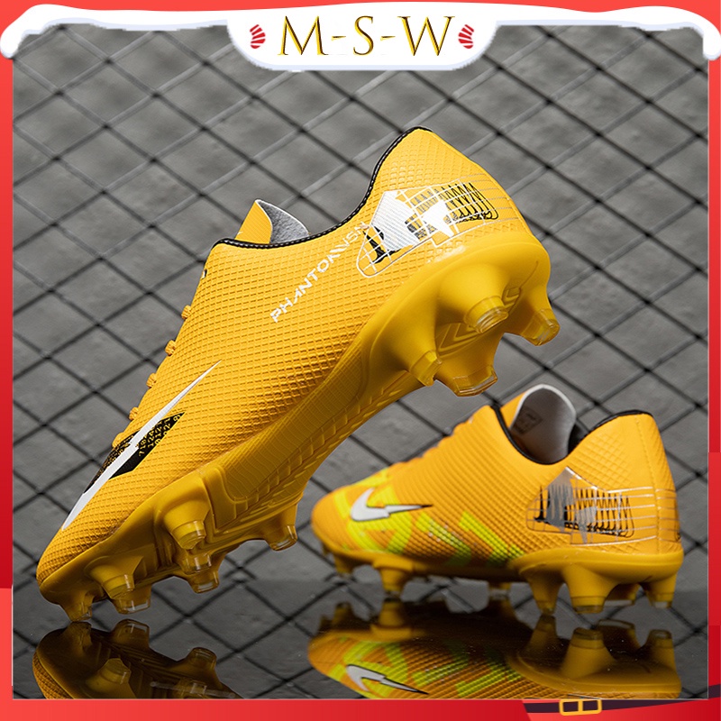 【 M-S-W 】 2022 Explosive style men's spikes low-top AG long spikes football shoes anti-skid training special sneakers