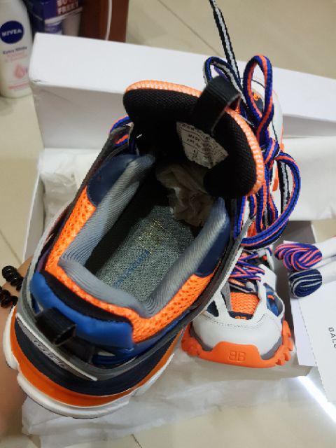 Balenciaga FW18 Track Sneakers Size 10 Cream/Blue