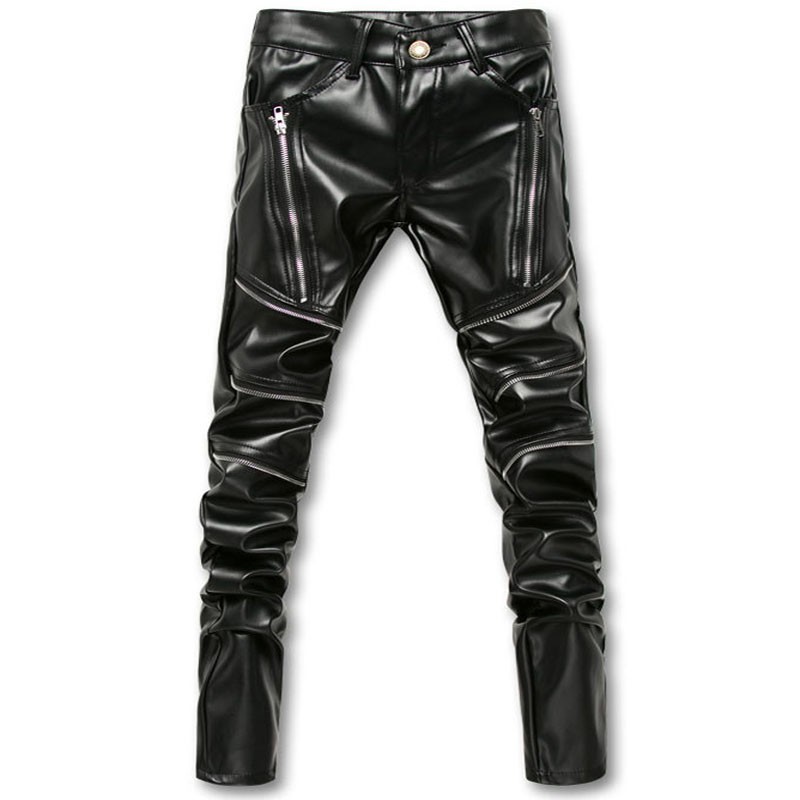 boys faux leather pants