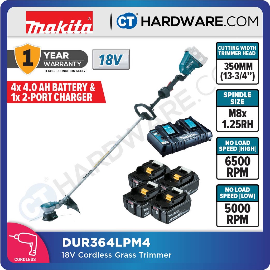 MAKITA DUR364L 36V XPT CORDLESS GRASS TRIMMER WITH BRUSHLESS MOTOR (LXT