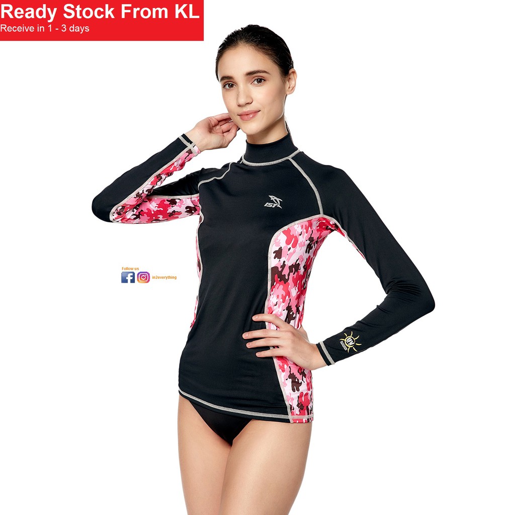 IST DS56 Woman Long Sleeve Rash Guard Scuba Diving 