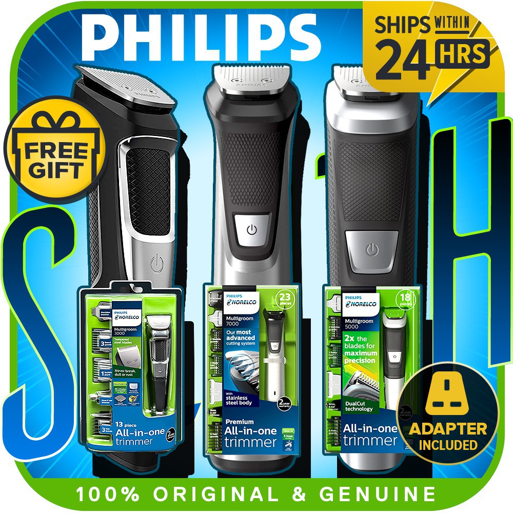 Philips Norelco Multigroom Series 3000/5000/7000 Multipurpose Electric Shaver MG3750 / MG5750/ MG7750, All-in-one Trimmer Men's