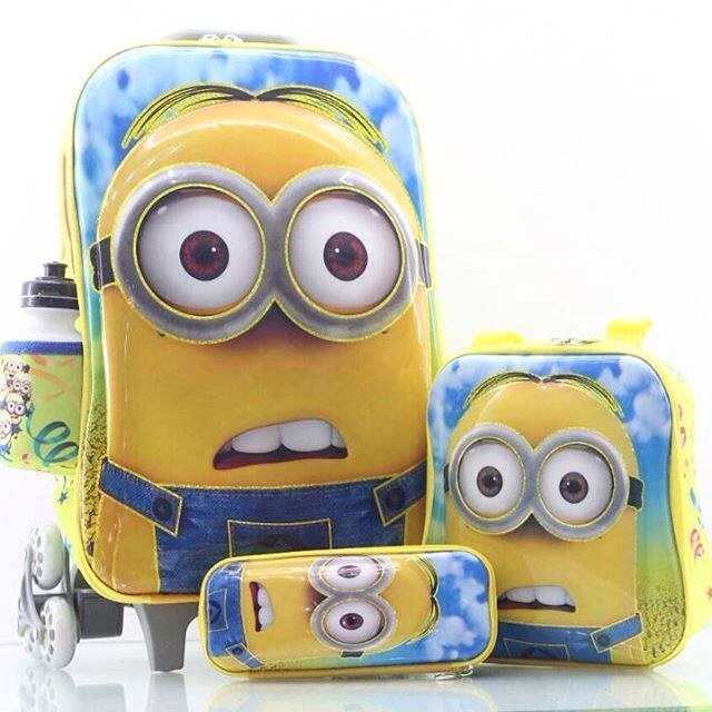 minion trolley school bag