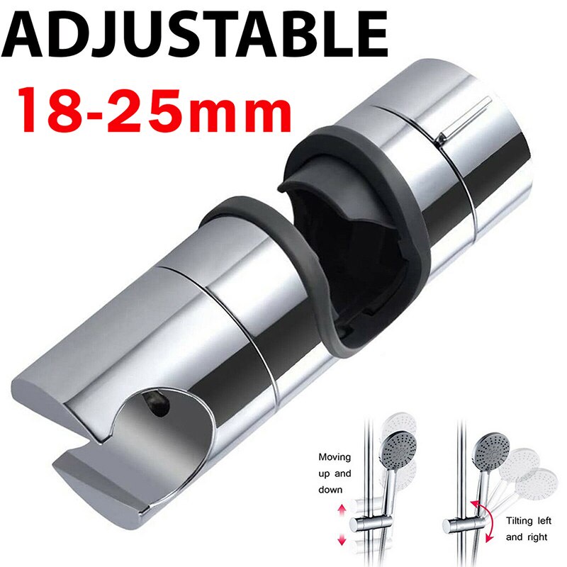 1825mm Adjustable Shower Slide Rail Bar Holder Universal Plastic Clamp Shower Rail Head Rod