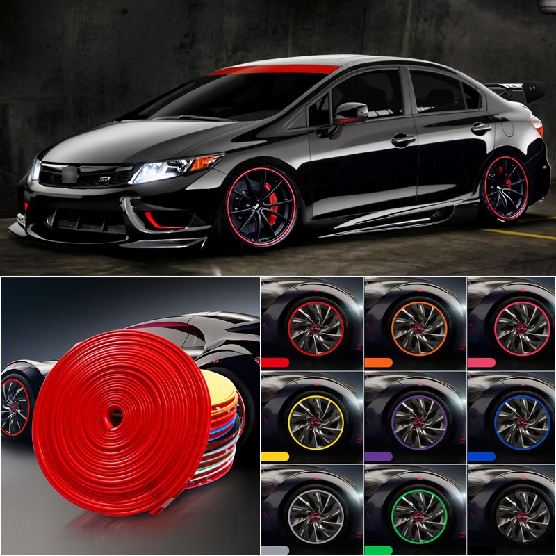 Practical Motorcycle Tire Tape Car Stickers Edge Decals  Wheel Rim Ring