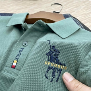 two fine clothes [ready stock] Polo shirt men Summer men's short-sleeved T-shirt lapel embroidery loose casual POLO shirt young and middle-aged men's shirts