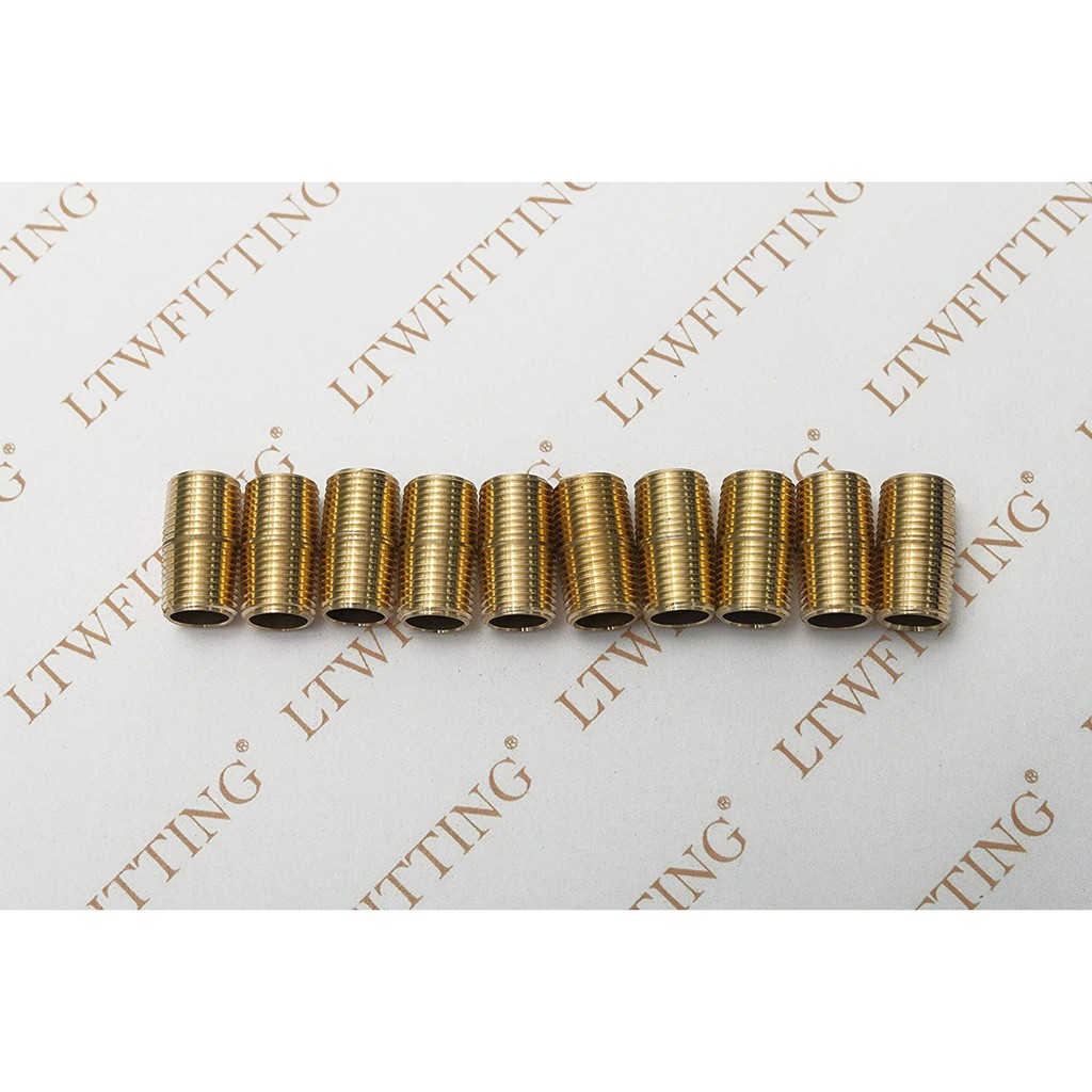 Pack of 5 LTWFITTING Brass Pipe 10 Long Nipple Fittings 1/8 Male NPT Air Water