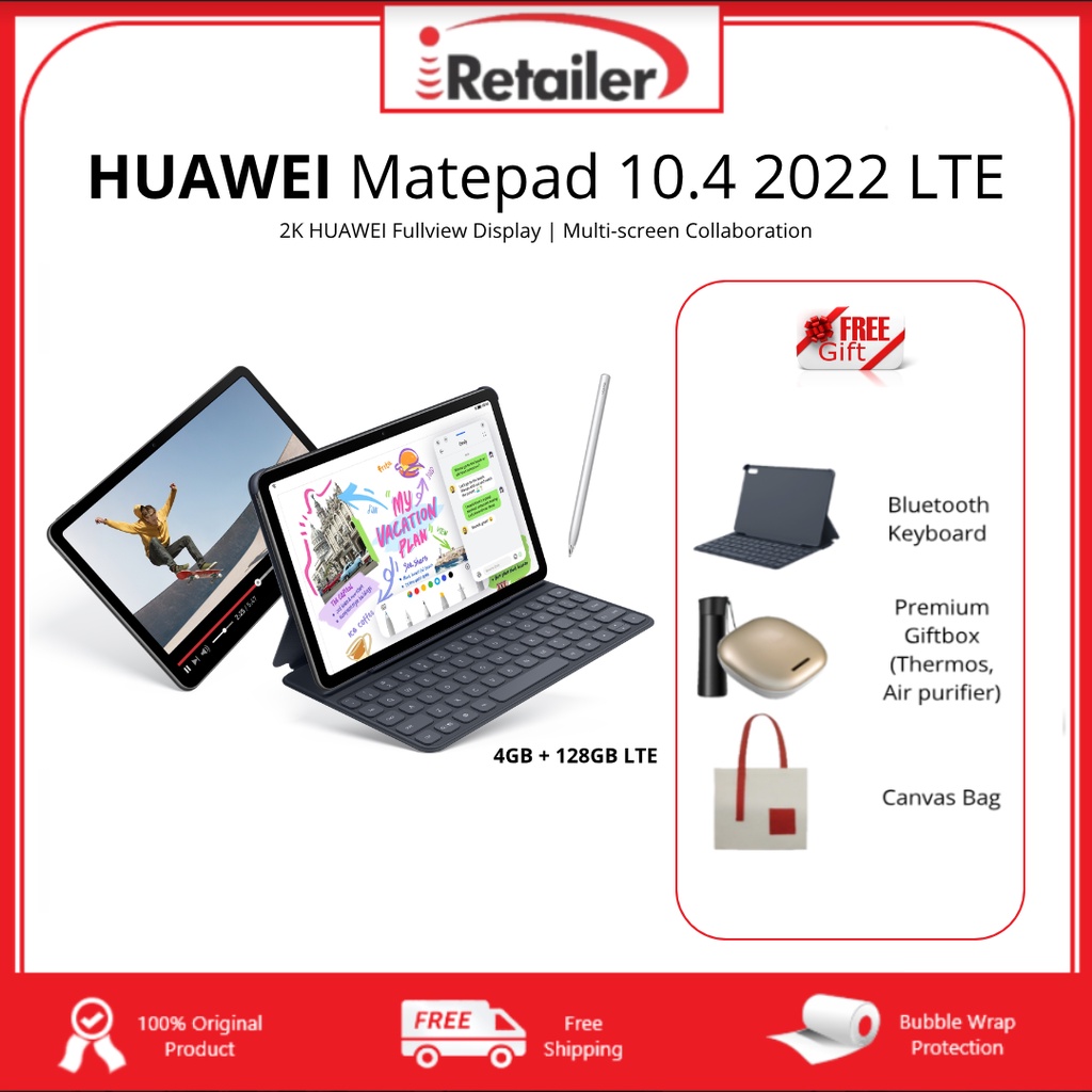 Huawei Matepad 10.4 LTE 2022 (4GB + 128GB) 100 Original Huawei