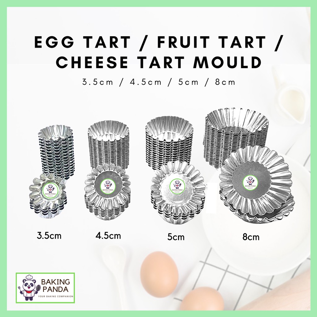 Acuan Tart Aluminium (3.5cm/4.5cm/5cm/8cm )/ Aluminium Egg Tart Mould / Cheese Tart Mould / Mini