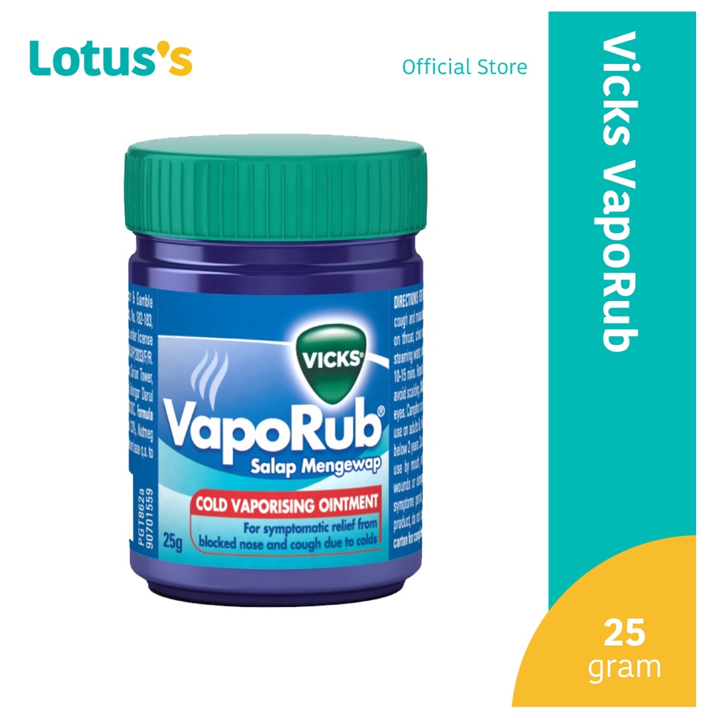 Vicks VapoRub Cold Vaporising Ointment 25g | Shopee Malaysia