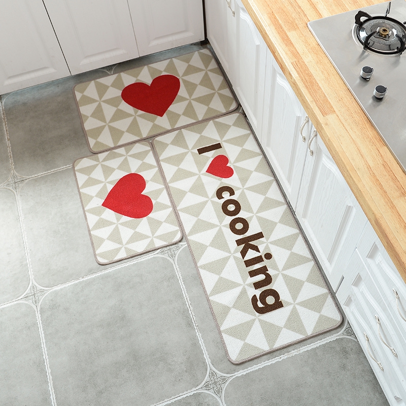 Welcome Floor Mats I Love Cooking Printed Kitchen Carpets House