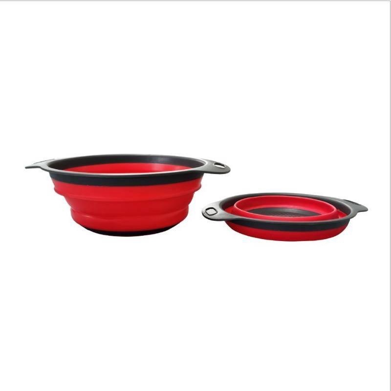 Foldable Strainer Fruit Vegetable Washing Basket Colander Dish Drainer Silicon Colander