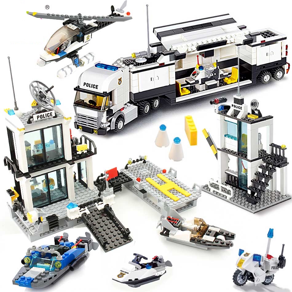 lego police semi truck