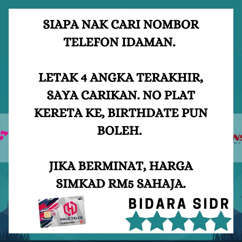 Cari No Telefon Vip 4 Angka Belakang Boleh Pilih Shopee Malaysia