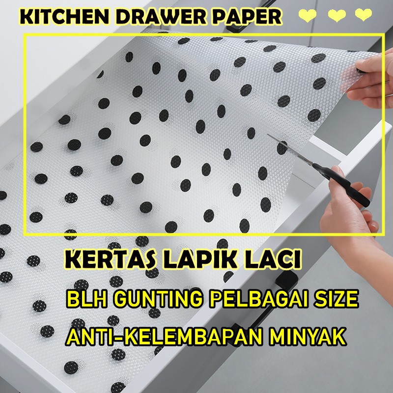 Mumuta EVA Non Slip Cutting Cabinet Drawer Mat Water & Oil-proof Kitchen Mat Kertas Lapik Laci Kalis air dan Minyakk