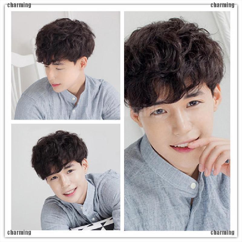 Men's Wigs Hair Wig Handsome Men's Short Curly Hair Style Wig Realistic  Natural High-Temperature Silk Fiber Cosplay Hair | Shopee Malaysia