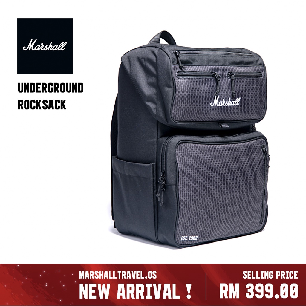 Marshall Underground Rocksack Backpack Shopee Malaysia
