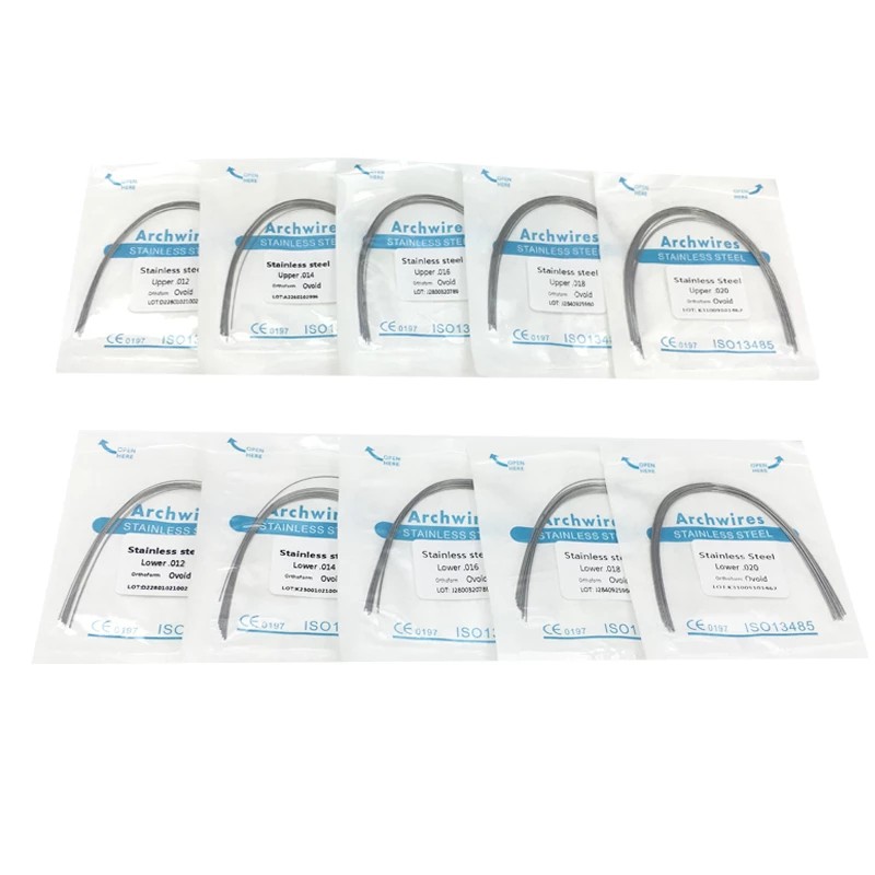 10 Packs Dental Round Wire Stainless Steel Braces Wire 012 014 016 018