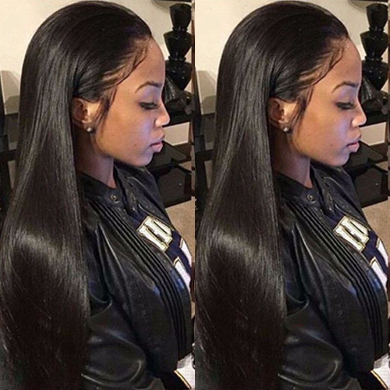 Brazilian Hair Wig Long Straight Hair Black Wig 20 Inches Shopee