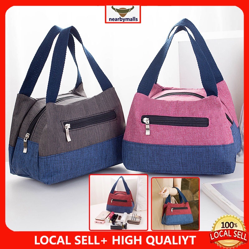 ♝MALAY READY STOCK♝Multi-purpose Handbag Women Cloth Bag Canvas Bento Bag Lunch Box Bag Carry Bag