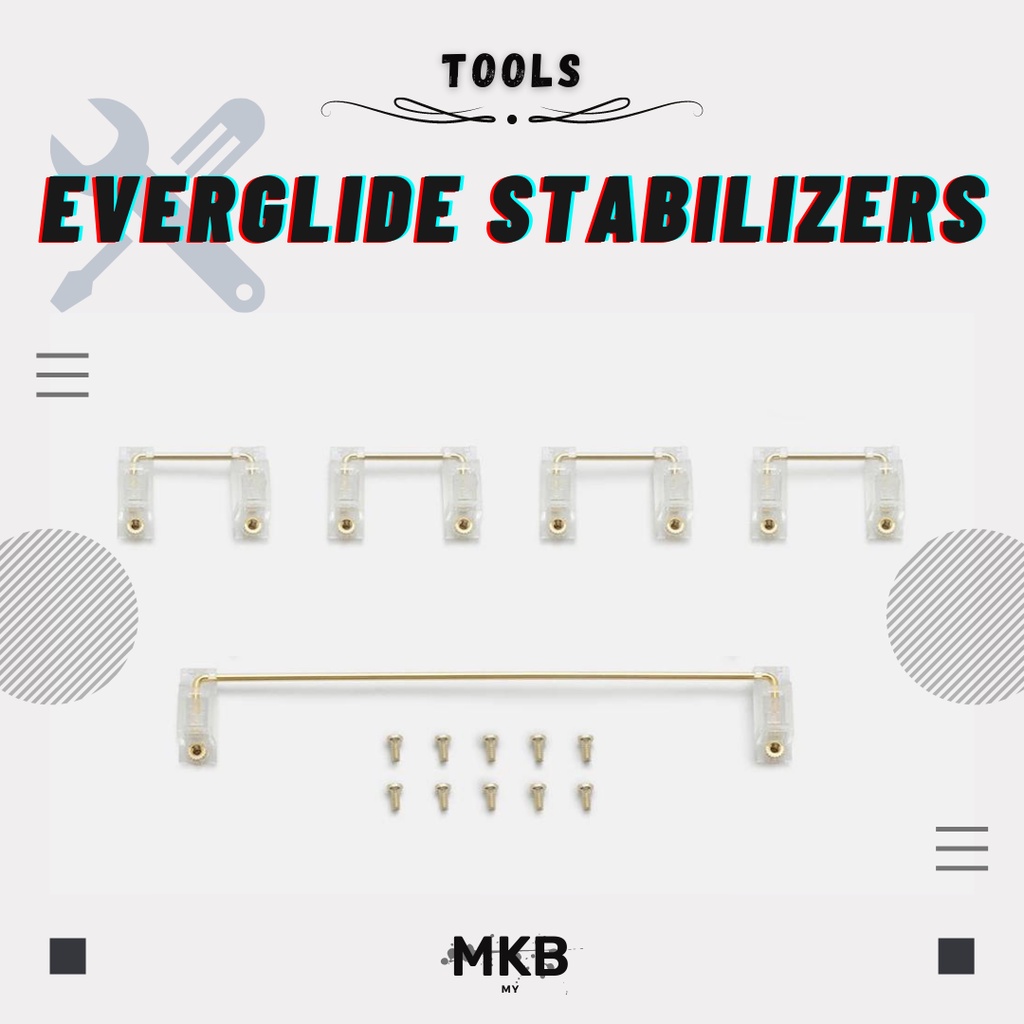 [READY STOCK] JWK / Everglide / Durock V3 Stabilizers Screw In