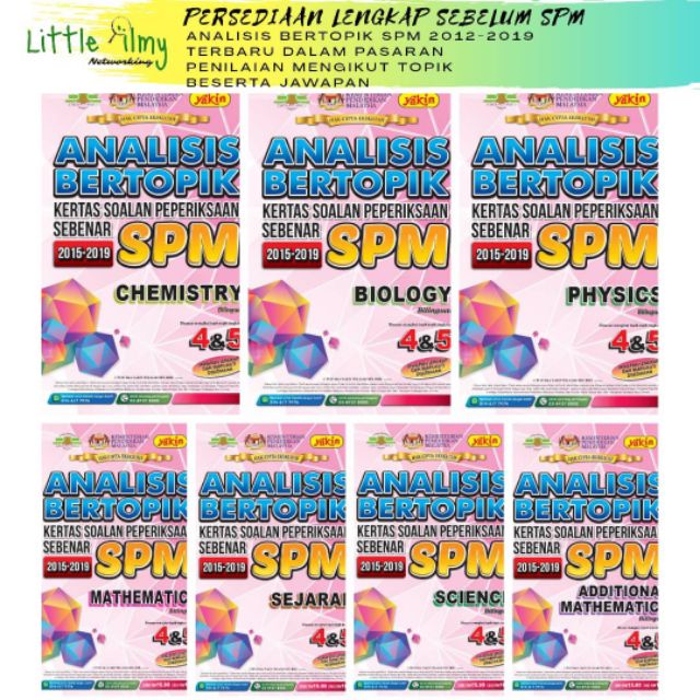 Buku Latihan Analisis Bertopik Kertas Soalan Spm Sebenar 2015 2019 Shopee Malaysia